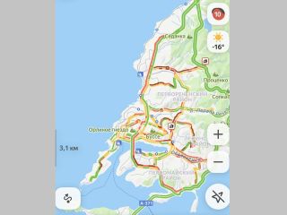 Первый рабочий день 2026 года Владивосток отметил 10-балльными пробками