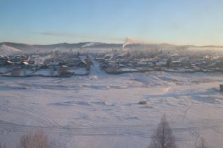 Зимний Дальний Восток из окна поезда. Где самые сильные снега и морозы?