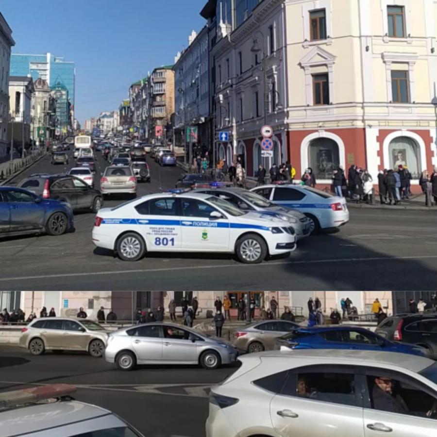 «Жуть»: во Владивостоке образовалась многочасовая пробка из-за митинга