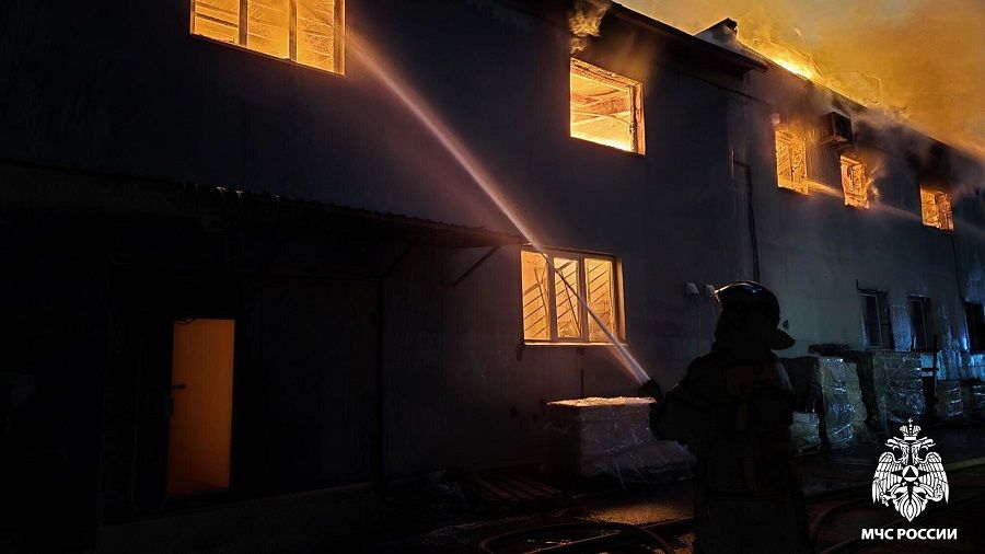 Огонь уничтожил мебельное производство во Владивостоке