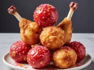 Куриные ножки превращаются в чупа-чупсы: румяные шарики с сочной серединой