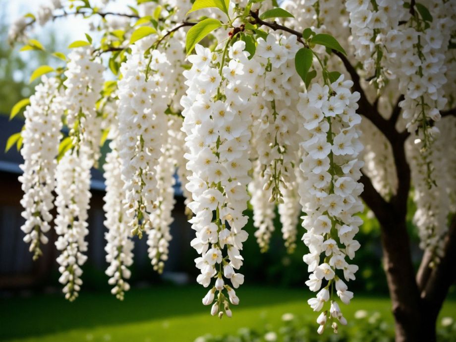 Белые кисти свисают как люстры: дерево для дачи, которое выглядит роскошно