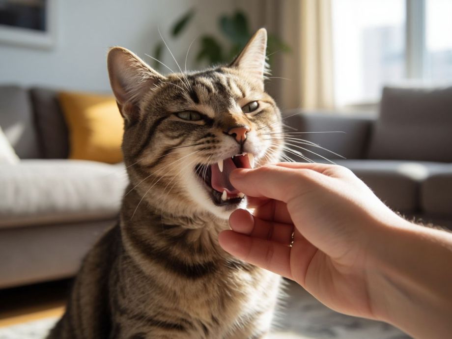 Почему кошка кусает руку, когда ее гладишь