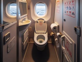 Зачем люди кладут бумагу на пол в туалете самолета