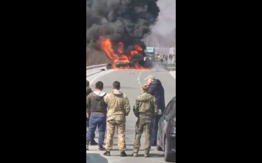 Автомобиль сгорел дотла в Хасанском округе