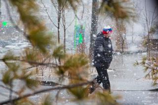 Фото: Татьяна Меель / PRIMPRESS | Фоторепортаж PRIMPRESS: апрельский снег украсил Владивосток