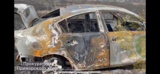 Видео: в Приморье нашли обгоревший автомобиль с сюрпризом внутри