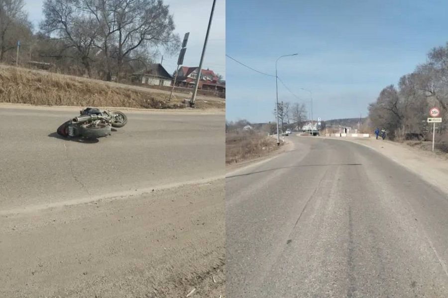 Мотоциклист влетел в бетонные блоки на окраине Арсеньева. И в реанимацию