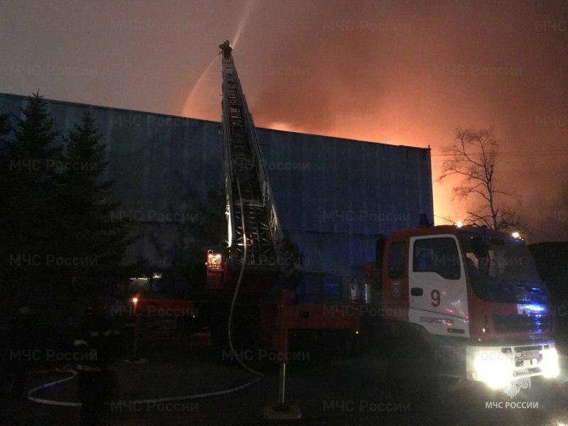 Фото: Telegram-канал "МЧС ПРИМОРЬЯ" | Во Владивостоке проводится доследственная проверка в связи с крупным пожаром на складе
