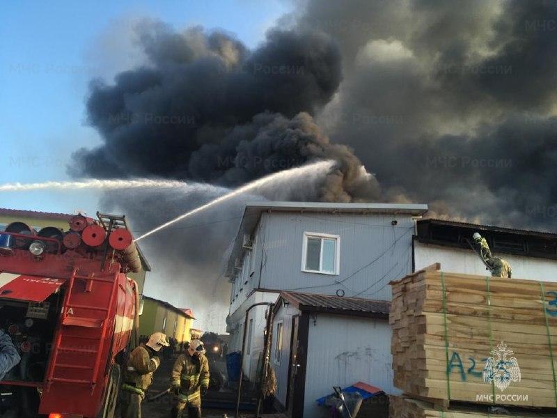 Фото: Telegram-канал "МЧС ПРИМОРЬЕ" | Что, опять? Масштабный пожар ликвидируют в Приморье в цеху по распиловке древесины