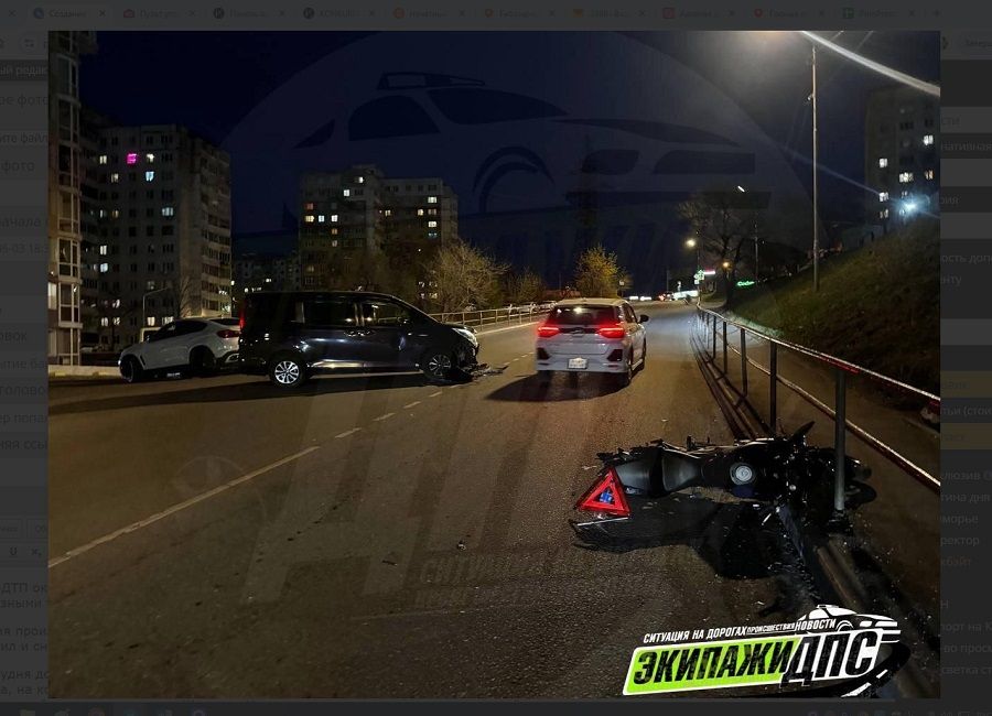 Открытие байкерского сезона во Владивостоке: мотоциклист в больнице