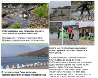 «Весь берег в мазуте»: экологическое бедствие накрыло популярные пляжи Приморья