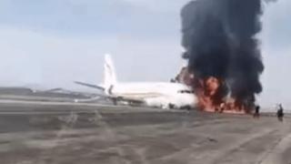 Фото: Соцсети | В Китае из-за пожара на борту самолета пострадали более 40 человек