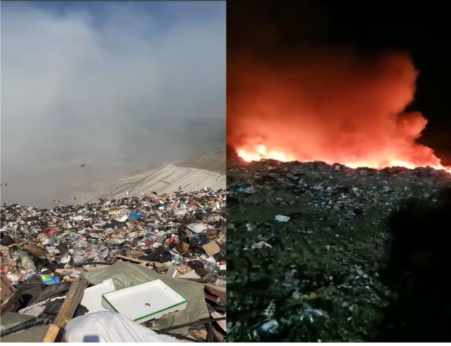 Фото: Скриншоты из видео "Приморье|Онлайн" | «Полыхает до сих пор»: свалка отходов в Приморье горит уже 10 дней