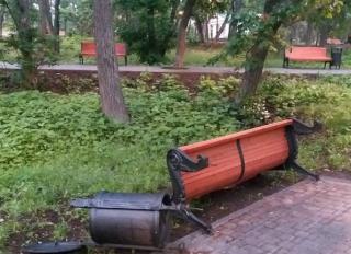 Фото: Дирекция общественных пространств | «Словно ураган прошел»: вандалы разгромили популярное во Владивостоке место отдыха