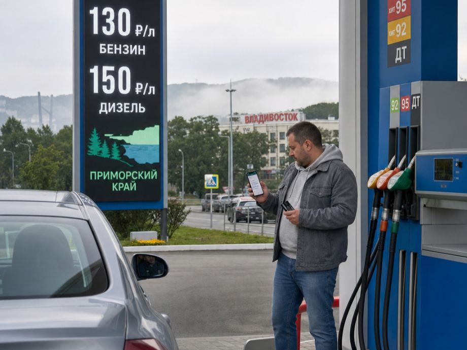 Бензин по 130 рублей за литр в Приморье: где искать более дешевые заправки