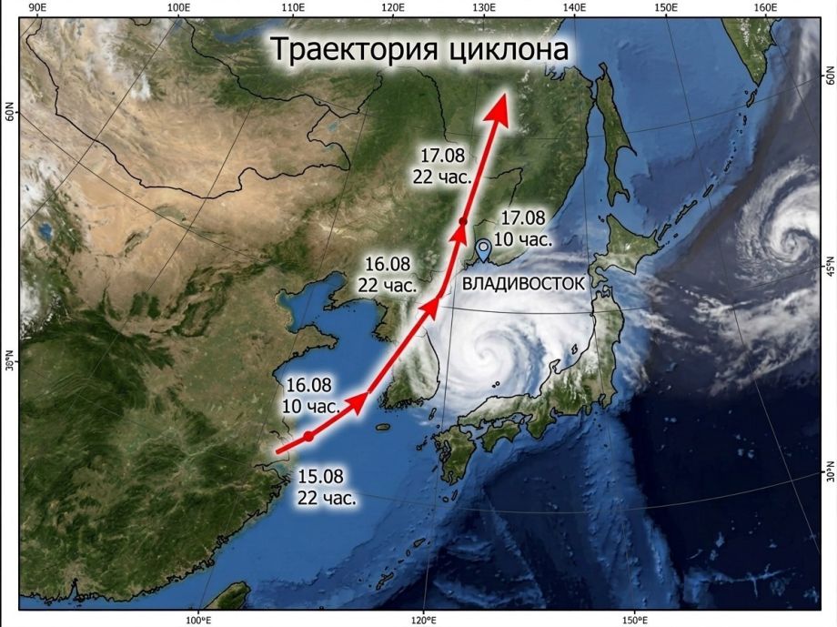Владивосток уходит в режим повышенной готовности из-за надвигающегося шторма