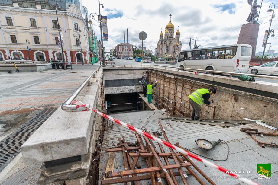 Фото: Максим Долбнин / vlc.ru | В центре Владивостока начался ремонт подземных переходов