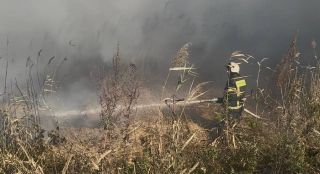 Травяной пал едва не сжёг дома жителей Кировского округа