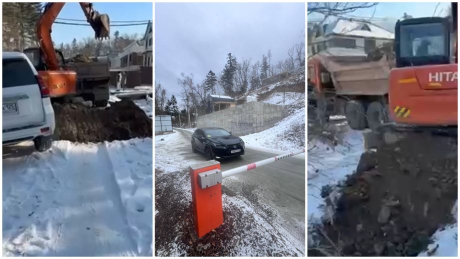 Жители пригорода Владивостока не могут подъехать к собственным домам из-за самоуправства