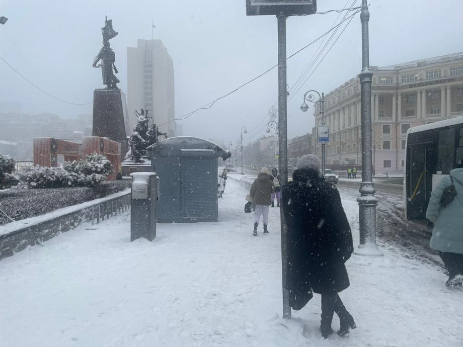 Фото: PRIMPRESS | К вечеру на Владивосток вновь обрушится снегопад