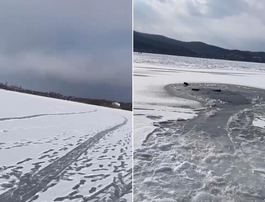 Фото: кадры видео | «Увезли на скорой»: во Владивостоке едва не погиб любитель зимней рыбалки