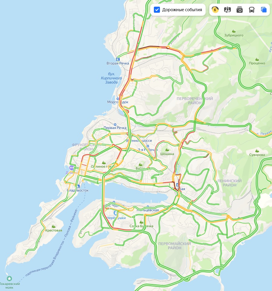 Карта транспорта владивостока онлайн в реальном времени