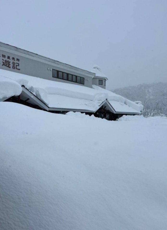 Чуть чуть японии. Уровень снега в Северо Курильске.